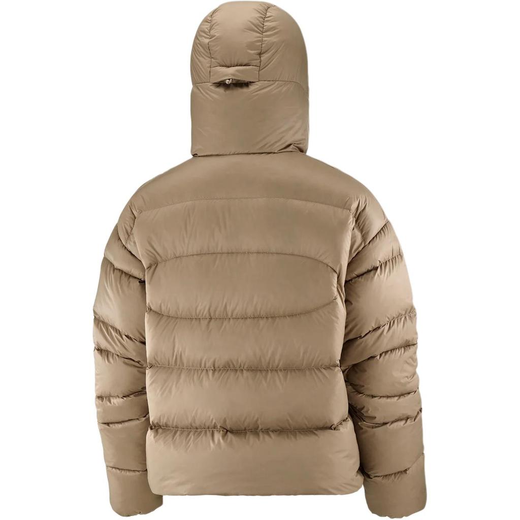 SALOMON Outline Novelty Down Hooded Zipper Solid Long Sleeve Jacket Women Jacket Light-Brown LC2277400