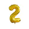 32-Inch Body Shaping Numeric Balloons - Gold & Silver, Floating Birthday & Celebration Decor