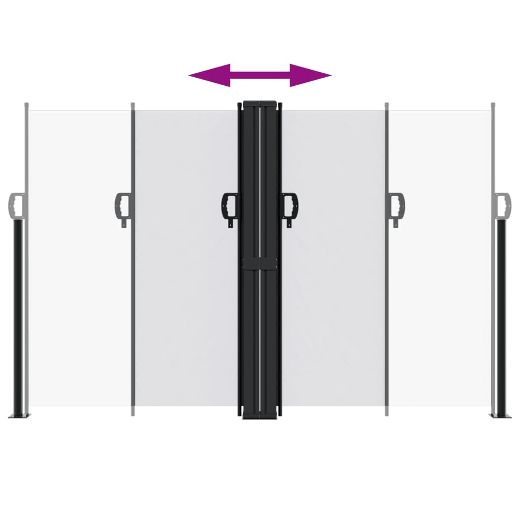 Retractable Side Awning White 160 x 1200 cm
