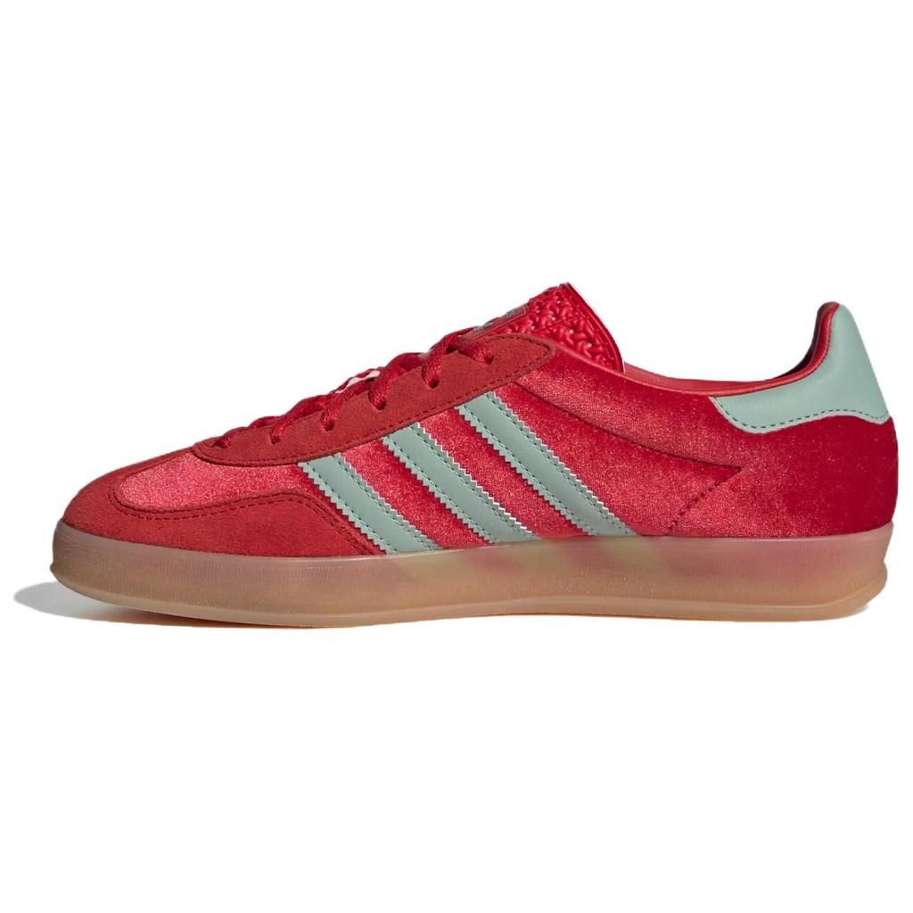 adidas Gazelle Indoor Better Scarlet Green Velvet женские кроссовки Red Hazy-Gum IG6786