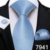 Мужской модный галстук сплошной цвет свадебный галстук шелковый галстук носовой платок запонки для бизнеса Dibangu