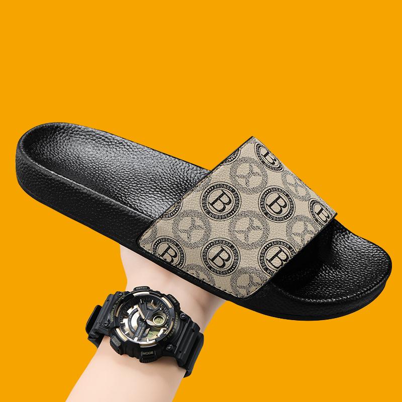 Тапочки для мужчин, которые можно носить на улице летом. Мужские нескользящие и не имеющие запаха удобные мягкие шлепанцы. Модные сандалии для отдыха на природе.