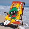 proof beach towel with a Marvin the Martian pattern - soft,absorbent,quick-drying,machine washable - perfect for swimming,camping,bathing