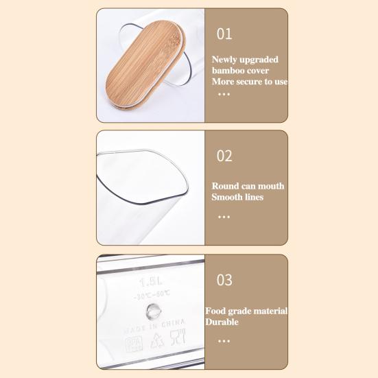 Airtight Food Storage Container Sealed Jar with Lid Large Capacity BPA Free