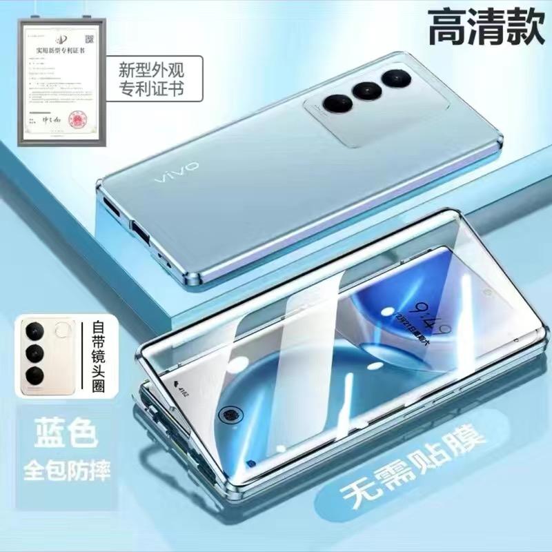 Полный чехол 360 для Oppo A80 5G K12X A3 Pro Двустороннее магнитное притяжение Металлическая защитная крышка из закаленного стекла для Oppo K 12X