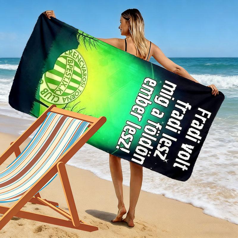 Ferencvaros Pride Print Beach Towel, Large Soft Quick Dry Towel for Beach Camping Swimming