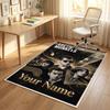 Personalized Crystal Velvet Carpet,Arctic Monkeys Custom Printed Name, Plush Area Rug For Home Indoor Decor