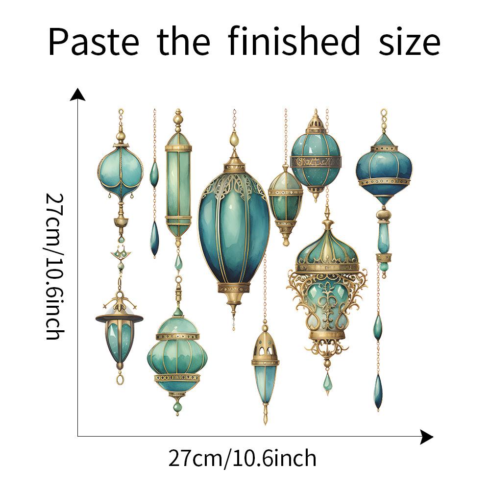 Съемное ретро зеленое украшение для спальни, шкафа, окна, наклейка на стену, самоклеящиеся наклейки