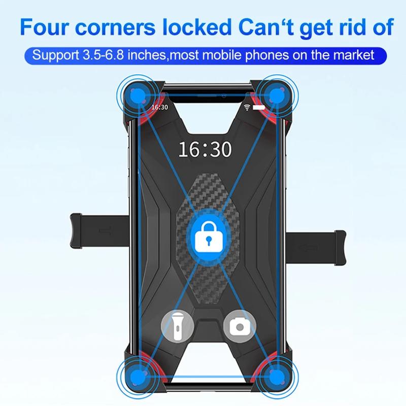 Large Size Phone Holder Motorcycle Mountain Bike Electric Bike Universal Fixed Frame for iPhone Xiaomi Samsung HUAWEI Stands