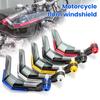 1 Pair Motorcycle Hand Guard with Windshield CNC Aluminum Universal 22MM Handlebar Hand Protector Motorbike Dirt Bike Scooter Modification Accessories
