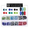 Nail Art Jewelry Set, High Silver Flat Bottom Diamond Ab Water Diamond Shiny Diamond Strip Box 1440 Pcs