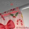 2pcs,Curtains Christmas Bows Candy Cane Ornaments (3) Print Modern Curtains 100% Polyester Curtains Gifts Ldeal for Kitchen