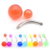 Alisouy 1PC 14G сексуальные конфетные цветные светящиеся акриловые кольца для пупка пирсинг для ночного клуба горячие девушки женские украшения для тела