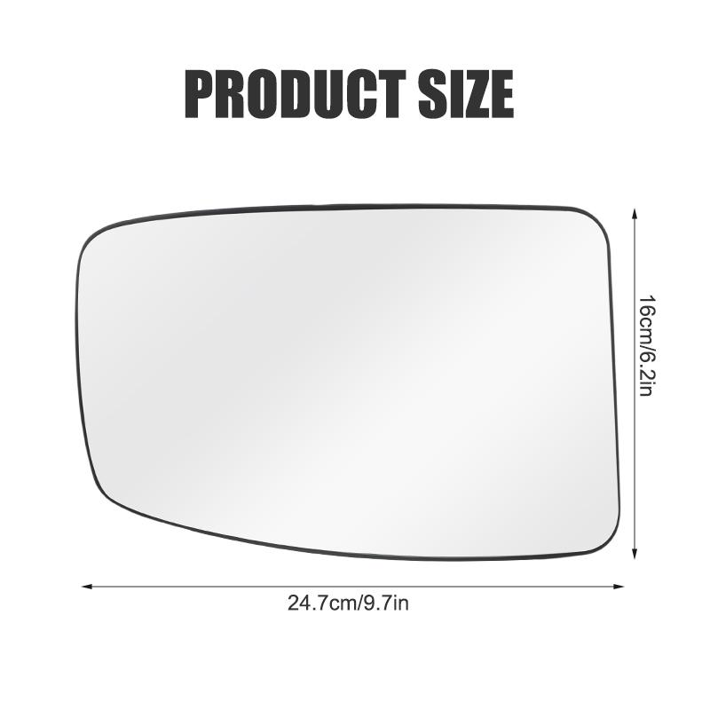 Rearview Mirror Glass W/ Back Plate Heated For Nissan NV400 2011- Renault Master 3 2010- Opel /Vauxhall Movano 2010-