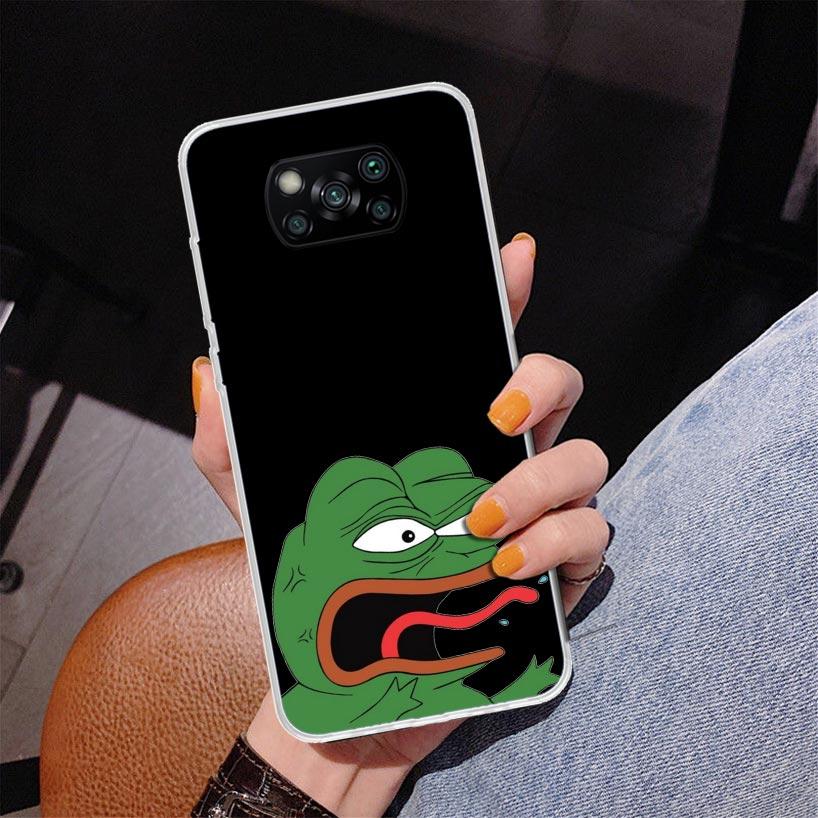 Cute Frogs Party Sad Pepe Phone Case For Xiaomi Poco X7 X6 X5 Pro F7 Ultra Redmi 15C 15 13C 13 12C 12 10 10A 10C 9 9A 9C 9T Cove