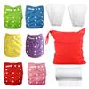 Petit Marin - Pack Couches Lavables Bambou - 6x Couches Réutilisables Ecologiques - Avec Insert Lavable + Rouleau De Feuilles Et Sac