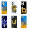 For Motorola Moto Edge 40 30 Neo G54 G24 G84 iPhone 15 14 Xiaomi Redmi Note 13 12 11 Pro Samsung Galaxy A54 Sunflower Ukraine Map Flag Phone Case