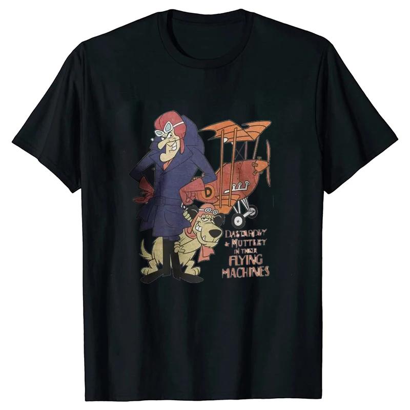 Men's Women's Dastardly Muttley Flying Machines Wacky Races Cartoon T Shirts Clothing O Neck Tee Shirt Graphic Printed T-Shirts