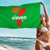 7-E-ELEVENS Микрофибра с принтом Пляжное полотенце Горный туризм Йога Пляж Плавание Бег Впитывающее Мягкое полотенце
