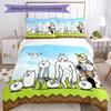 3pcs The Battle Cats pattern bedding set duvet cover set includes duvet cover &pillowcases, perfect all season bedroom decoration & gift