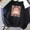 Новая толстовка с капюшоном Anime Spy X Family Anya Forger Harajuku Kawaii Manga Graphic Sweatshirt Hoody Casual Streetwear Unisex