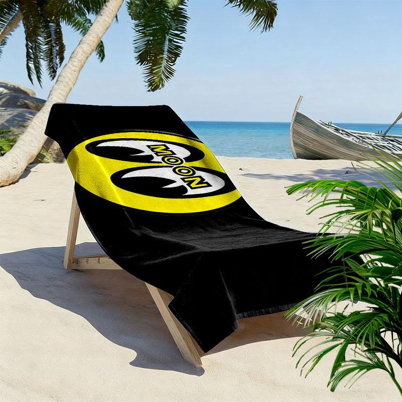 Moon Print Beach Towel, Large Soft Quick Dry Towel for Beach Camping Swimming
