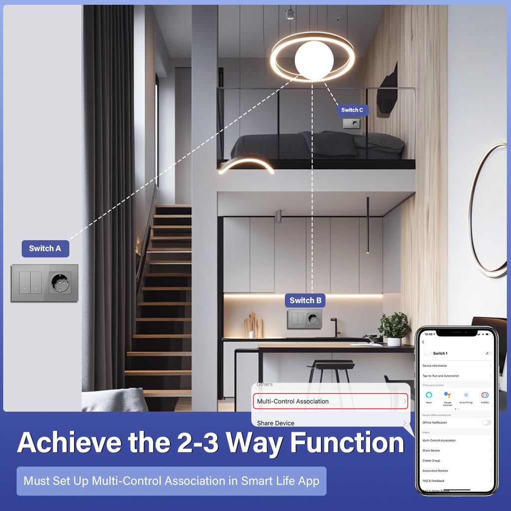 BSEED ZigBee Выключатели Настенные Умные Щелчковые Выключатели Света Желтая Подсветка Стеклянная Рамка Приложение Tuya Выключатель EU Настенные Розетки с USB