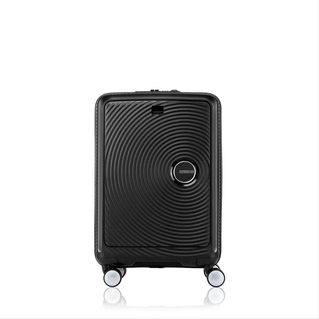Suitcase Carry Case CURIO Spinner Front Open S Size 31L 55cm Black [American Tourister] 55/20 Carry-on 3.5kg