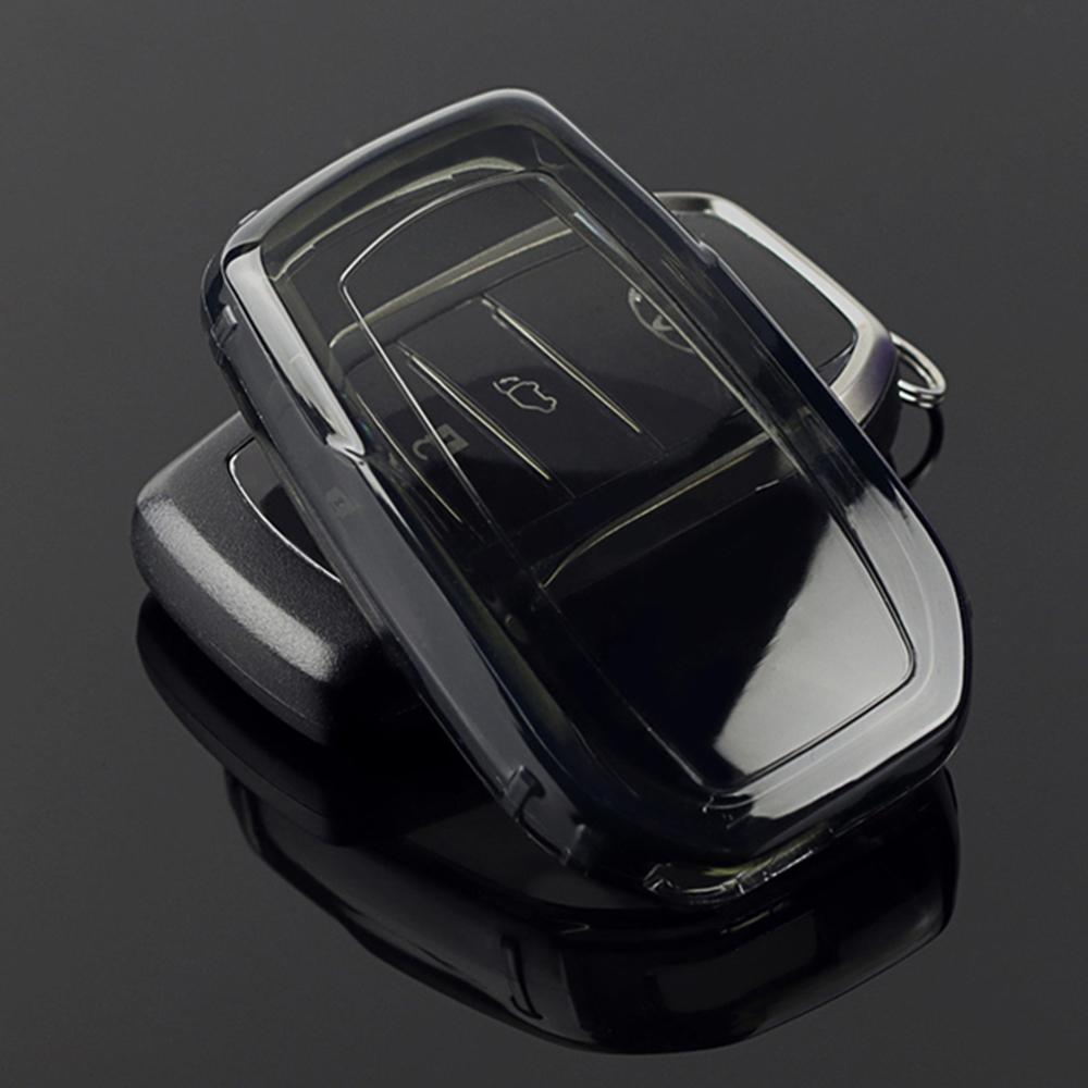 Прозрачный TPU чехол-держатель для брелока-ключа Toyota Camry 50 55 TLC200 Yaris Land Cruiser Prado 150 Auris RAV4 Venza SIENNA