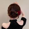 Romantic Rose Flocking Hairpin Flower Hair Sticks With For Women