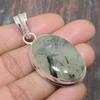 Prehnite Gemstone Handmade Solis 925 Sterling Silver Jewelry Pendant For Thanksgiving