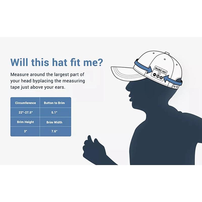 Бейсбольная кепка с беспроводной Bluetooth-гарнитурой, с динамиком, бейсбольная кепка для музыки на открытом воздухе, гарнитура с микрофоном, наушники громкой связи, для занятий спортом