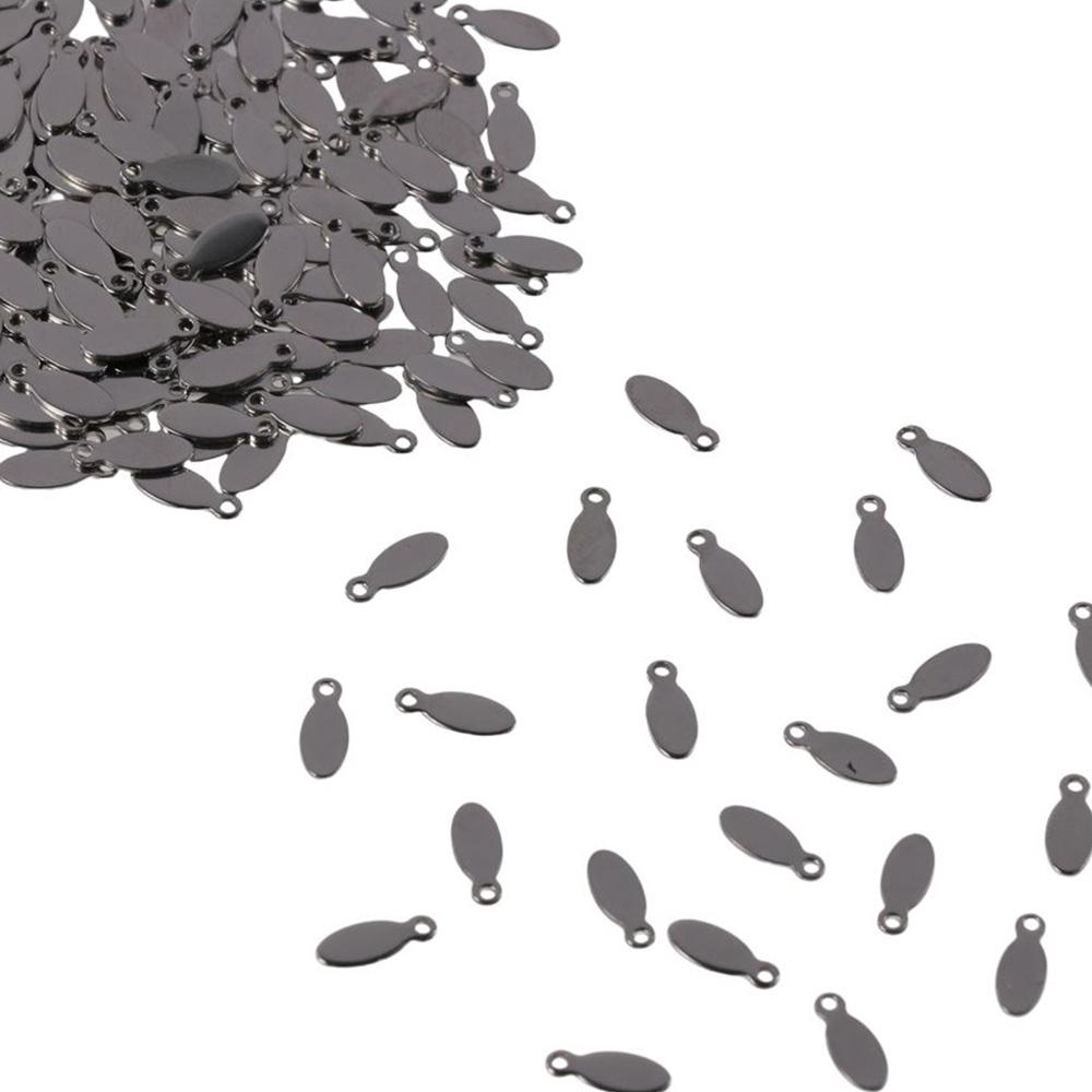 Пустые бирки из нержавеющей стали Овальные Овальные подвески Изготовление ювелирных изделий Штамповочные бирки Изготовление ювелирных изделий своими руками