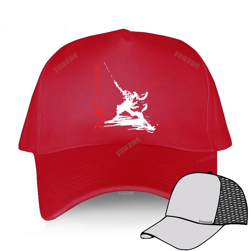 Черная повседневная бейсболка с принтом для мальчиков Rurouni Kenshin Samurai X - летняя шляпа в стиле аниме для мужчин и женщин, уличные кепки Snapback, спортивный капот