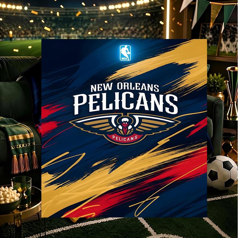 Pelicans Team Spirit Blanket Lightweight Flannel Bedding Blanket Perfect for Travel, Camping, Living Rooms, Offices, Sofas, Fan Christmas gift