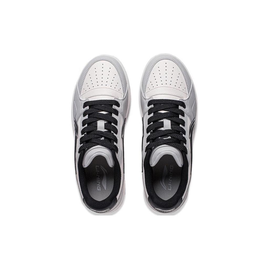 Li Ning Tian Ji 2.0 мягкие амортизирующие низкие кроссовки для скейтбординга мужские белые серые черные AGCT345-1