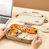 Capybara 304 Stainless Steel Divided Lunch Box With Bowl & Cutlery Microwave Students Portable Large Capacity Bento Box