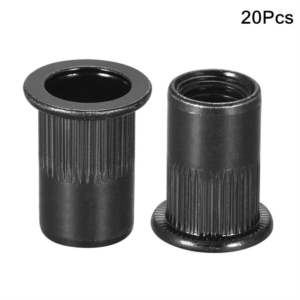 20Pcs Carbon Steel Zinc-Plated Threaded Insert Nut M3 M4 M5 M6 M8 M10 M12 Knurled Nuts