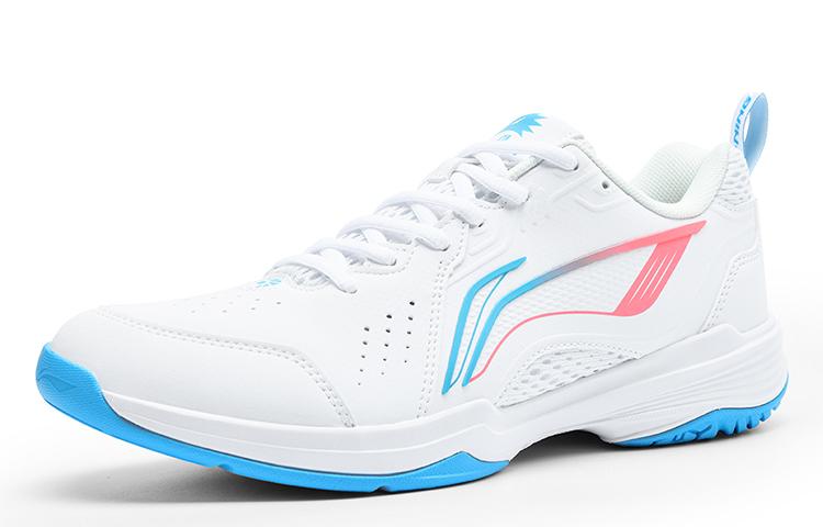 Li Ning Дышащие бадминтонные кроссовки Flying Eagle Унисекс Бело-синие AYTU001-2