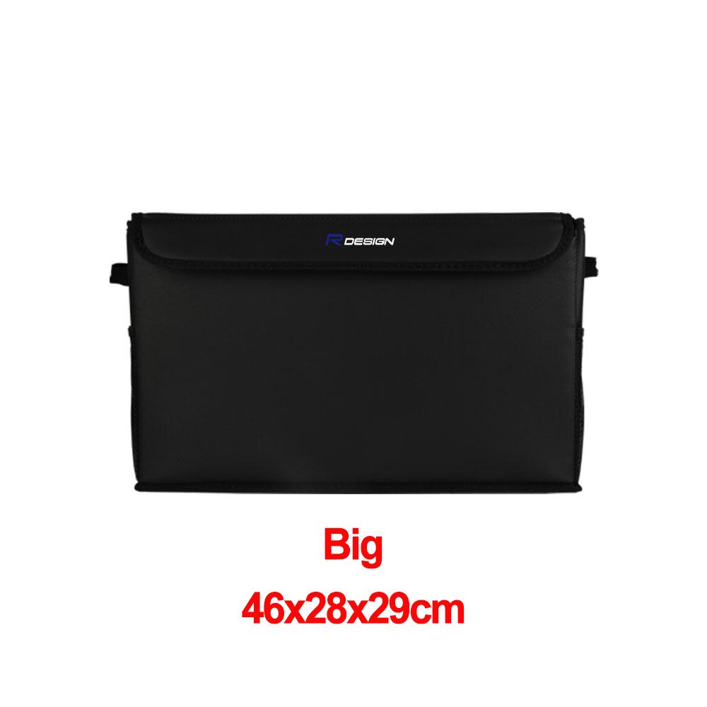 1PCS Car Trunk Storage Box PU Leather Foldable Car Storage Box For volvo Rdesign Xc60 Xc90 V40 V60 S60 V90 S80 C40 XC40 V70 XC70 UE5