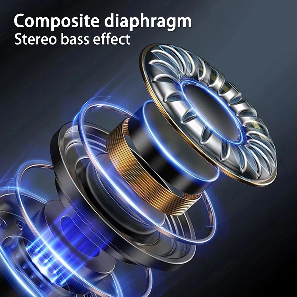 Беспроводные Bluetooth-наушники с костной проводимостью BT5.4, наушники с микрофоном, гарнитура для громкой связи с шумоподавлением