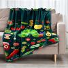 The Very Hungry Caterpillar Theme Printed Blanket - Perfect for Couch, Bed, Travel & Outdoor Use | Machine Washable, Cozy & Durable.