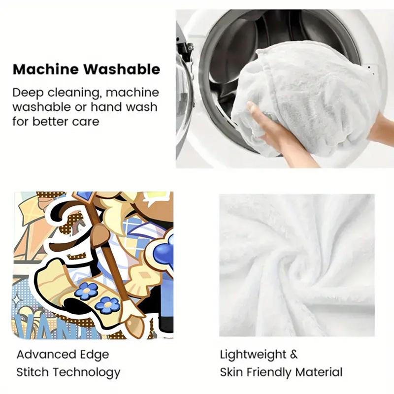 Cookie Run Kingdom 2D Flat Pattern Flannel Blanket High quality All Seasons Warmth and Comfort Perfect for Christmas Gifts.NMT0928038