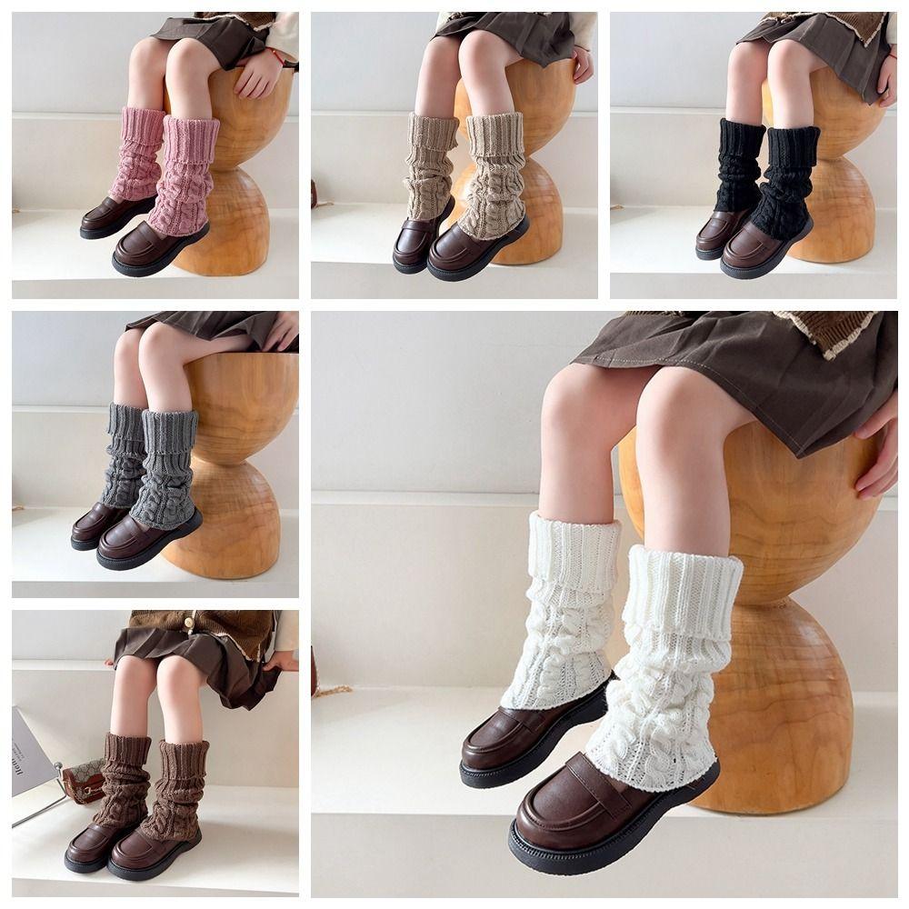 Japanese Style Knitted Leg Cover JK Ballet Guards Socks Children's Twist Leg Warmers  Autumn/Winter
