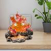 Yousheng Anime Flame Night Light Collectible Orange Flame Lamp Flickering Flame Effect Bedside Lamp for Bedroom Decor Anime Fans Gift