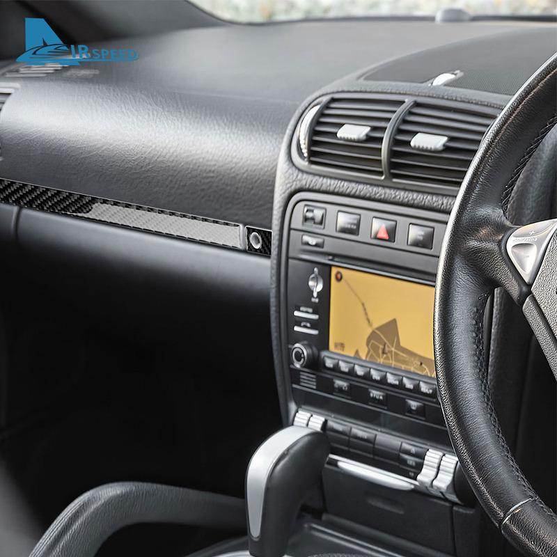 Real Soft Carbon Fiber Sticker For Porsche Cayenne 2003 2004 2005 2006 2007 2008 2009 2010 Glove Box Decor Interior Accessories.