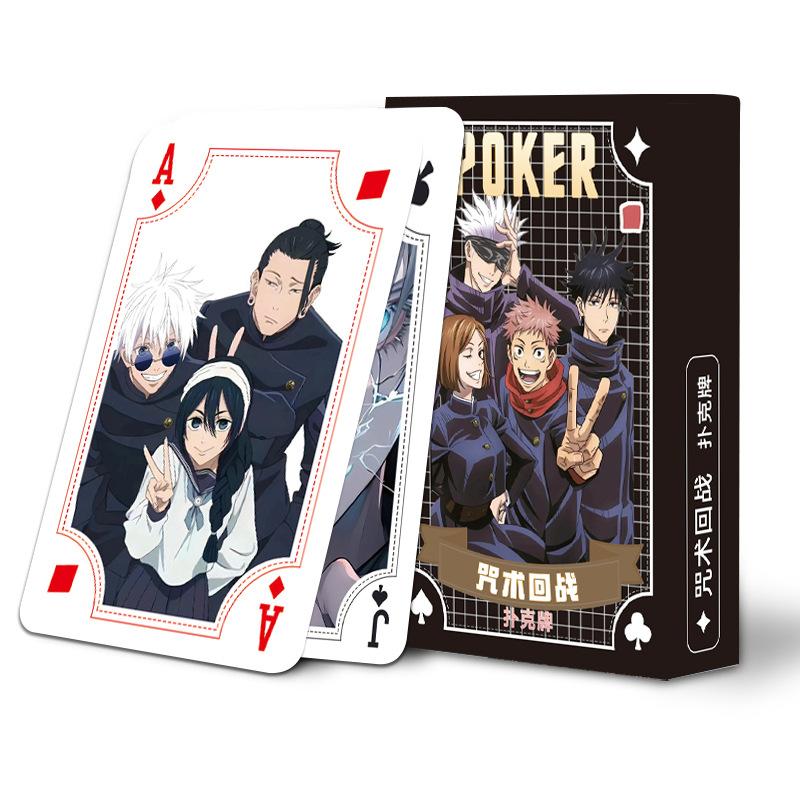 54 шт. Карты для игры Jujutsu Kaisen Годзё Сатору Гэто Сугуру Итадори Юдзи Покер Игрушка Коллекция Подарок на День Рождения