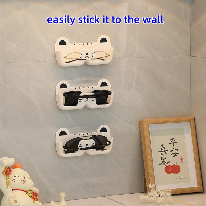 2 pcs Wall mounted eyeglass case, Household portable glasses storage box, Wall-mounted glasses rack, glasses box in car