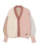 Milkfed Paneled Knit Cardigan In Pink Women's