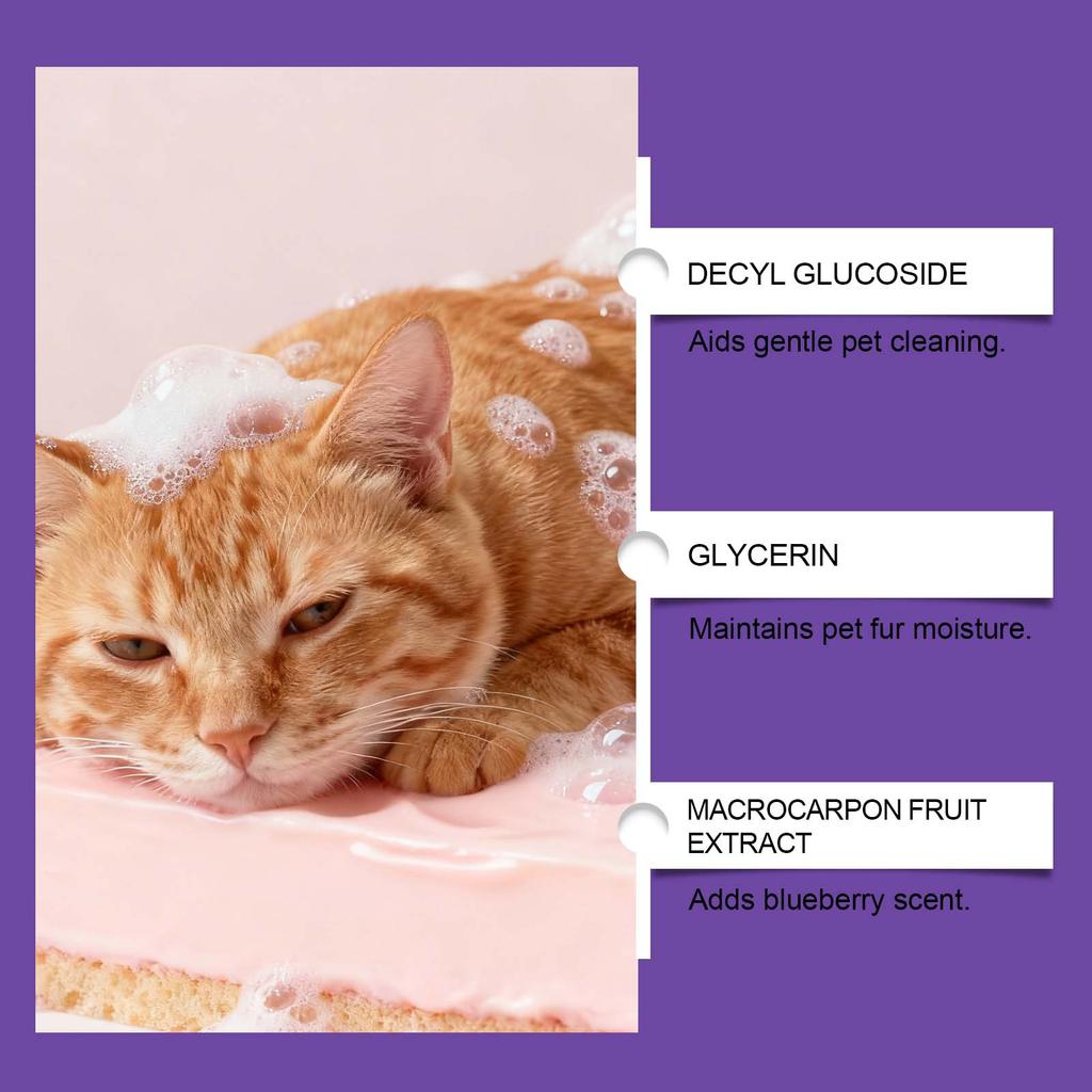 50ml Pet Cleaning : Gentle Ingredients Clean Odors And Keep Pet Hair Smooth And Shiny
